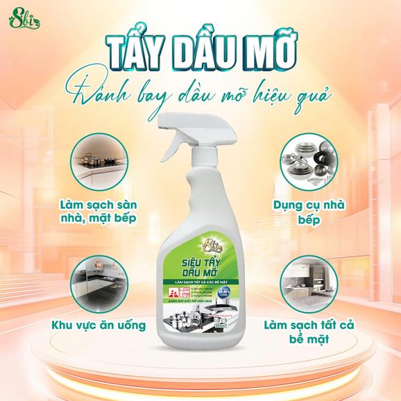 Nước tẩy dầu mỡ xoong nồi dùng cho bếp quán ăn