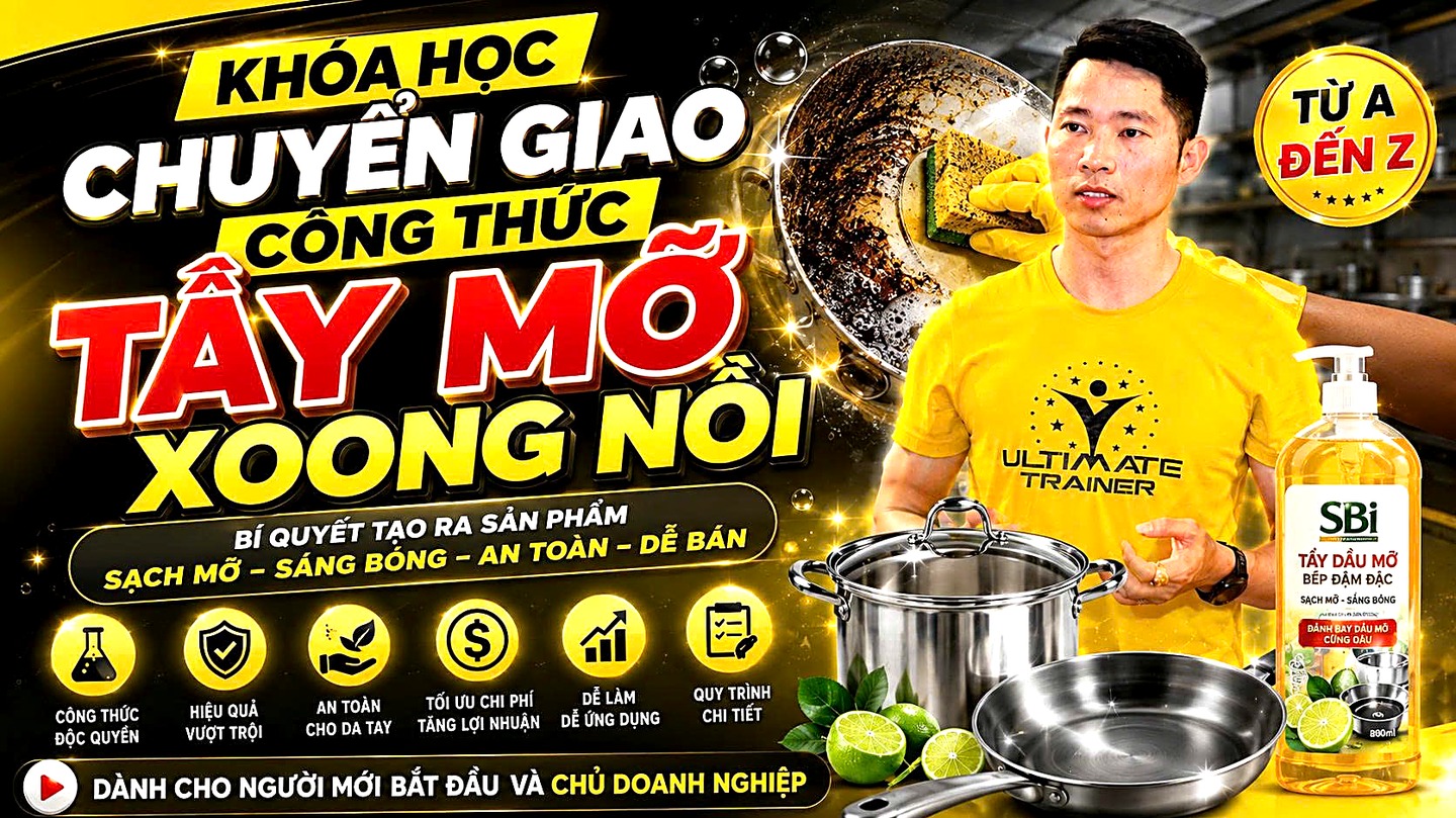Chuyển giao công thức tẩy dầu mỡ xoong nồi SBI