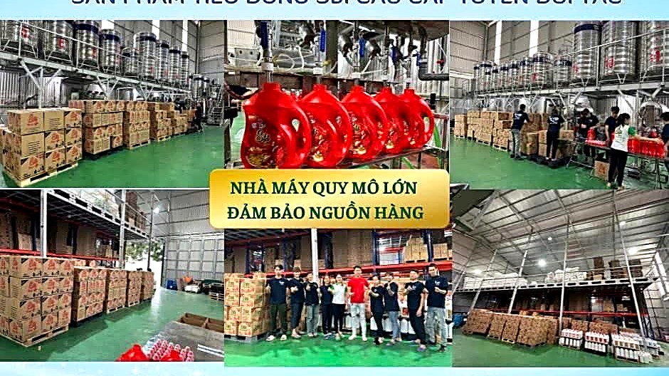 Bồn sản xuất đang chạy mẻ hàng