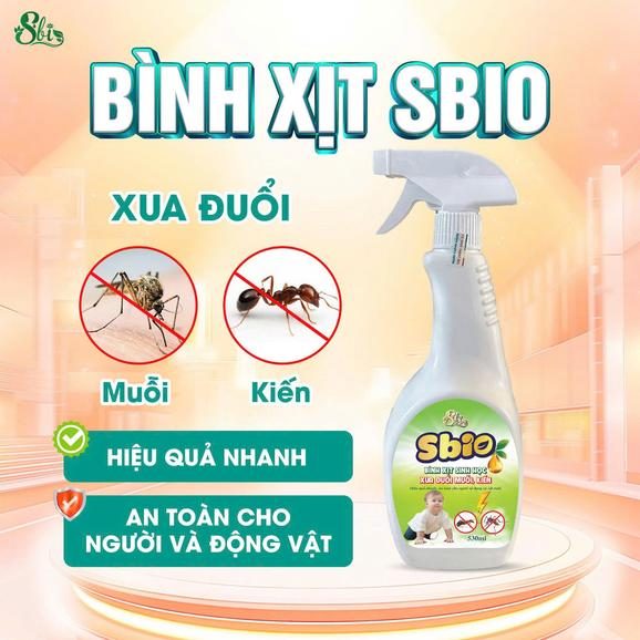 Chai xịt côn trùng sinh học Sbio tại nhà máy