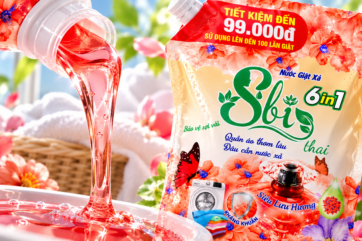 Sản phẩm nước giặt SBI dành cho nhà phân phối khu vực